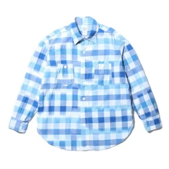 Post Overalls Shirts<St. Louis Ikat Check Shirt Blue