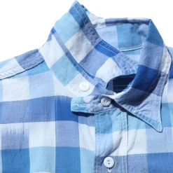 Post Overalls Shirts<St. Louis Ikat Check Shirt Blue