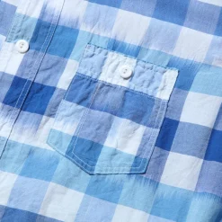 Post Overalls Shirts<St. Louis Ikat Check Shirt Blue