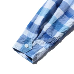 Post Overalls Shirts<St. Louis Ikat Check Shirt Blue