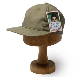 Poten Baseball Cap Poten<Poten Back Satin Baseball Cap Olive