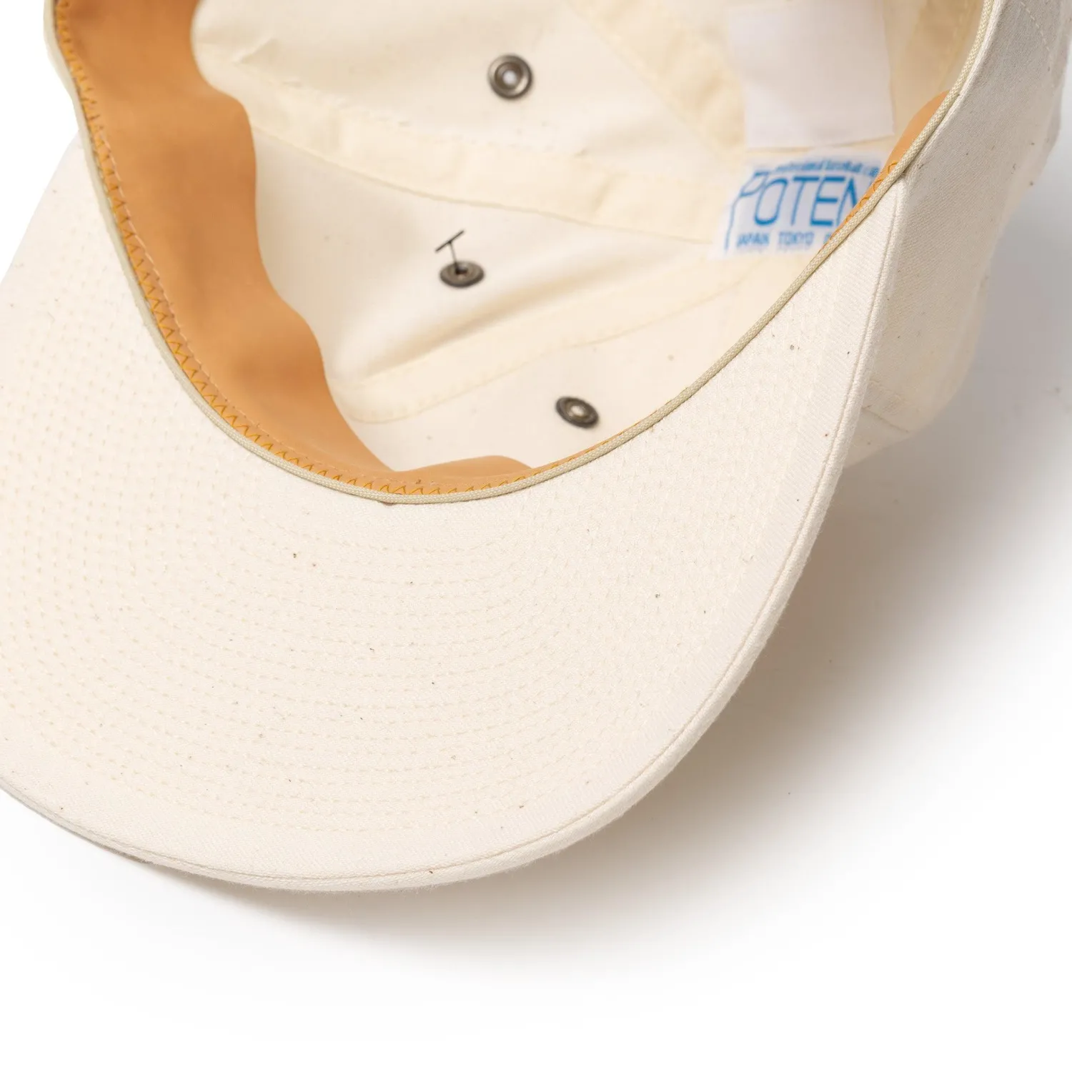 Poten Baseball Cap Poten<Poten Back Satin Baseball Cap White