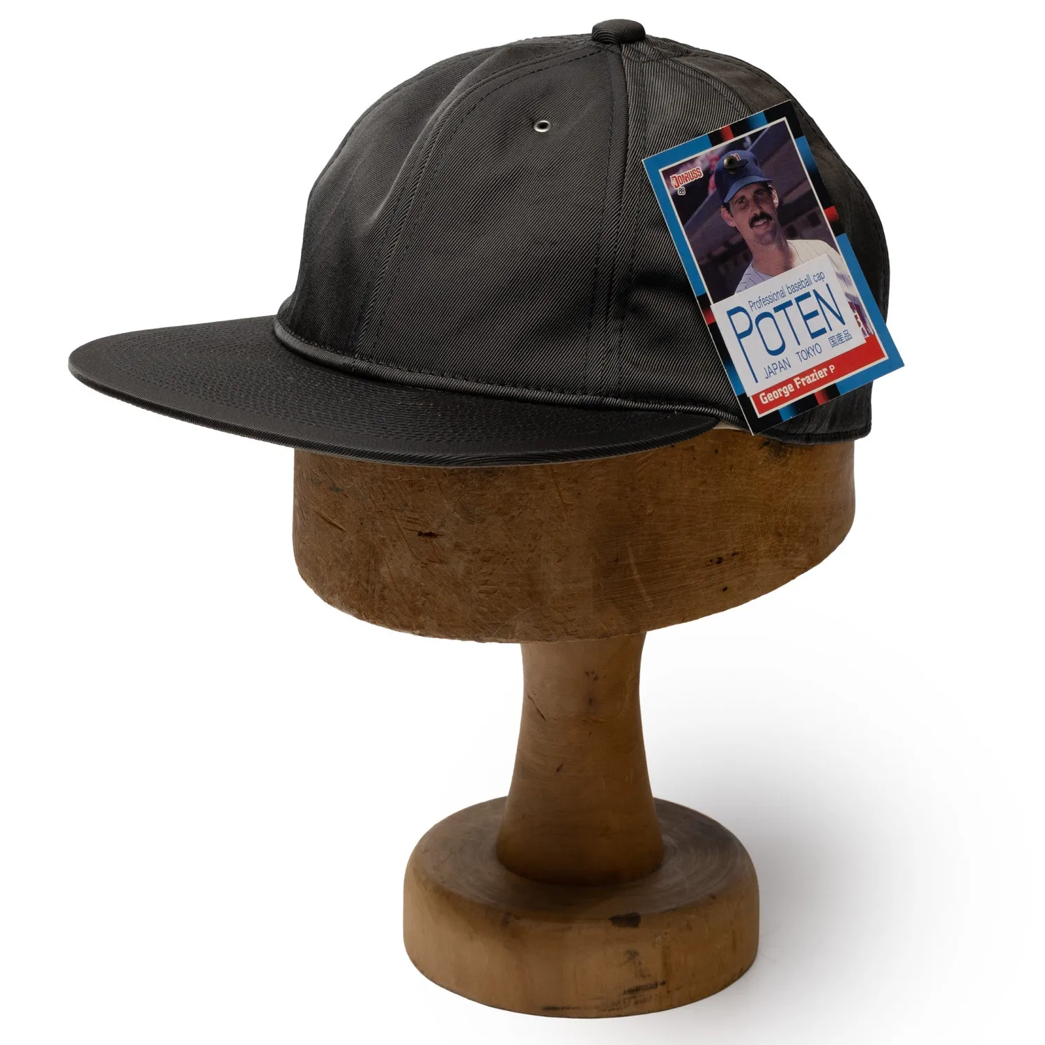 Poten Baseball Cap Poten<Poten Vintage Nylon Baseball Cap Grey