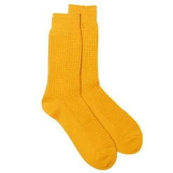 Rototo Rototo<Cotton Waffle Crew Socks Mustard