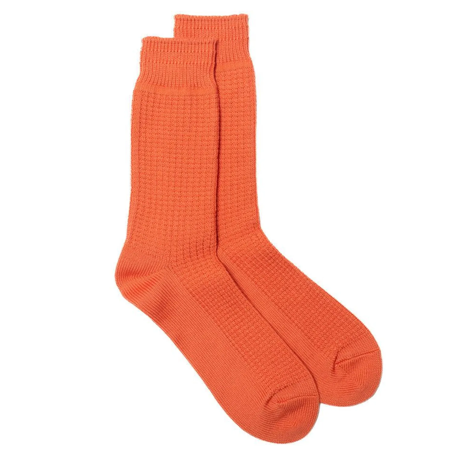Rototo Rototo<Cotton Waffle Crew Socks L. Orange