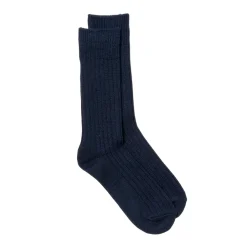 Rototo Rototo<Cotton Wool Ribbed Crew Socks Navy