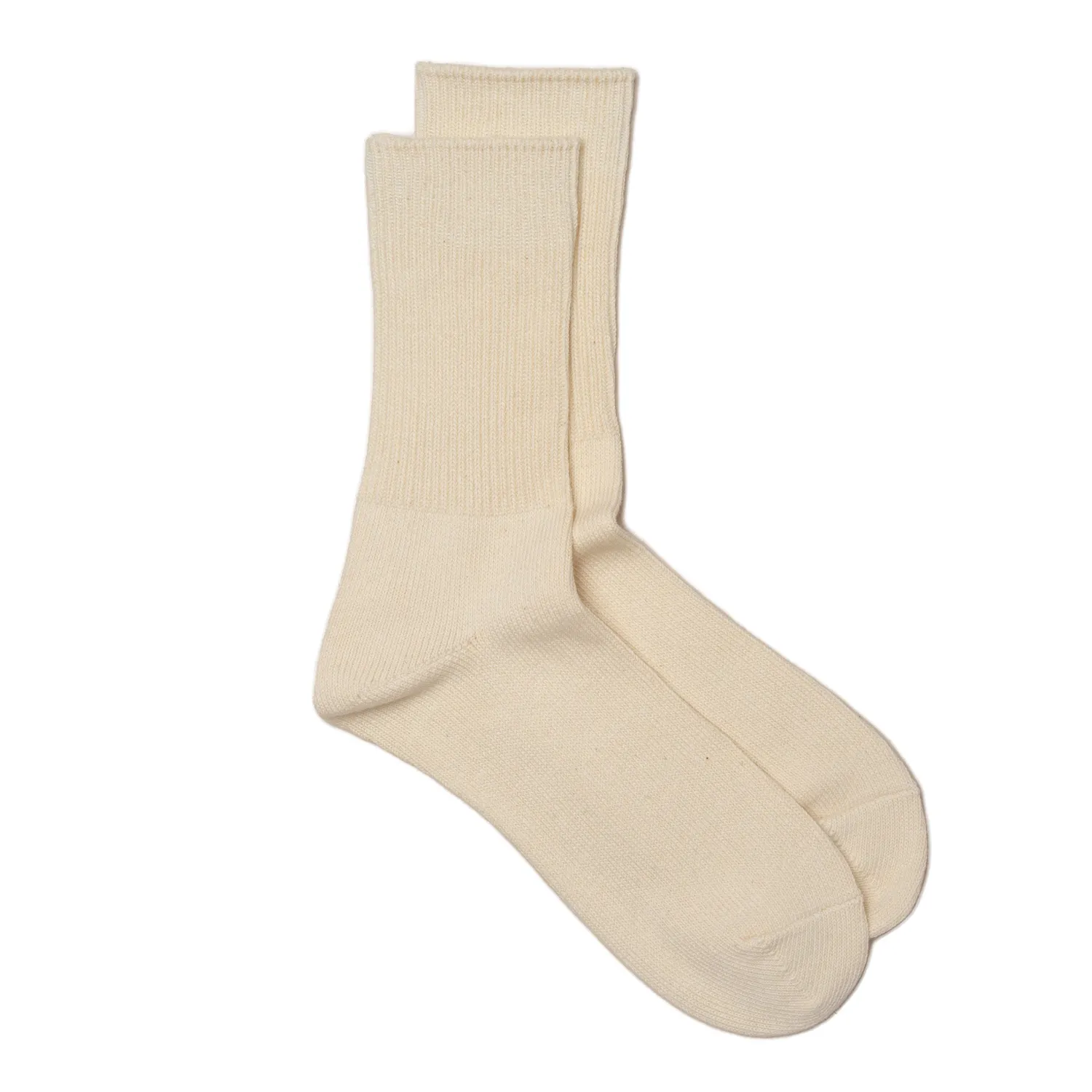 Rototo Rototo<Organic Daily 3 Pack Ribbed Crew Socks Ecru
