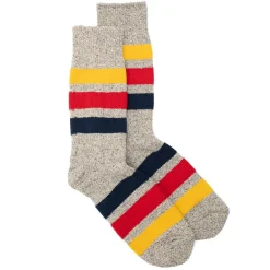 Rototo Rototo<Park Stripe Socks M. Gray