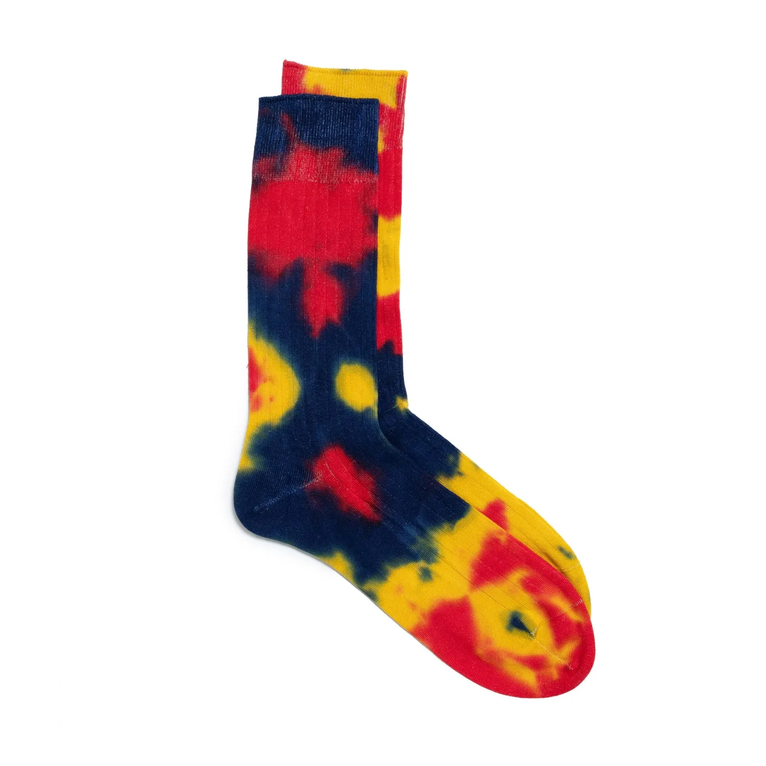 Rototo Rototo<Tie Dye Formal Crew Socks Red/ Blue