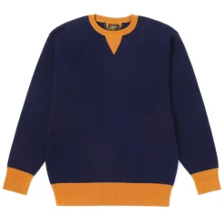 Stevenson Overall Knitwear<V-Gusset Wool Knitted Sweatshirt Navy