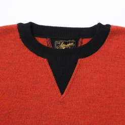 Stevenson Overall Knitwear<V-Gusset Wool Knitted Sweatshirt Orange