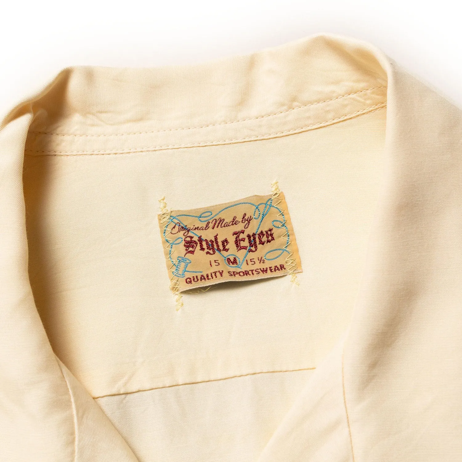 Style Eyes Shirts<by Toyo Enterprise Plain Rayon Bowling Shirt Off White