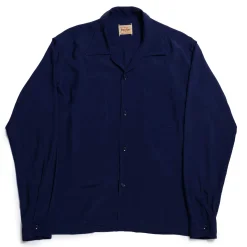 Style Eyes Shirts<by Toyo Enterprise Plain Rayon Bowling Shirt Navy