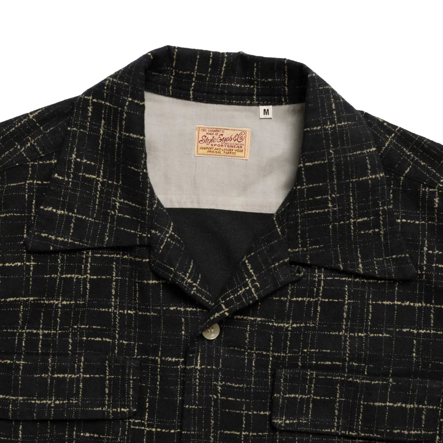 Style Eyes Shirts<Splash Flannel Sport Shirt Black