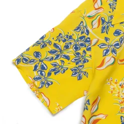 Sun Surf Shirts|Hawaiian Shirt<Ginger Lily Hawaiian Shirt Yellow