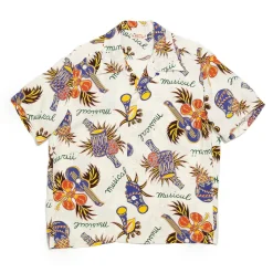 Sun Surf Shirts|Hawaiian Shirt<Hawaii Musical Hawaiian Shirt White