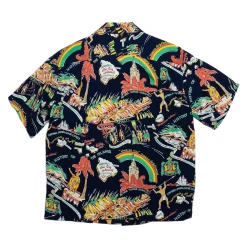 Sun Surf Shirts|Hawaiian Shirt<History Of The Islands Hawaiian Shirt Navy