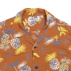 Sun Surf Shirts|Hawaiian Shirt<Palms & Pineapples Hawaiian Shirt Brown