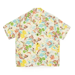 Sun Surf Shirts|Hawaiian Shirt<Symbol of The Islands Hawaiian Off White