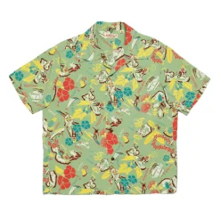 Sun Surf Shirts|Hawaiian Shirt<Symbol of The Islands Hawaiian Shirt Green