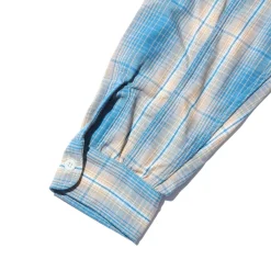 The Real McCoy's Shirts<8HU Ombre Check Summer Flannel Shirt Turquoise