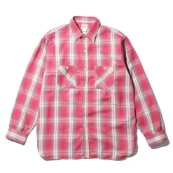 The Real McCoy's Shirts<8HU Ombre Check Summer Flannel Shirt Pink