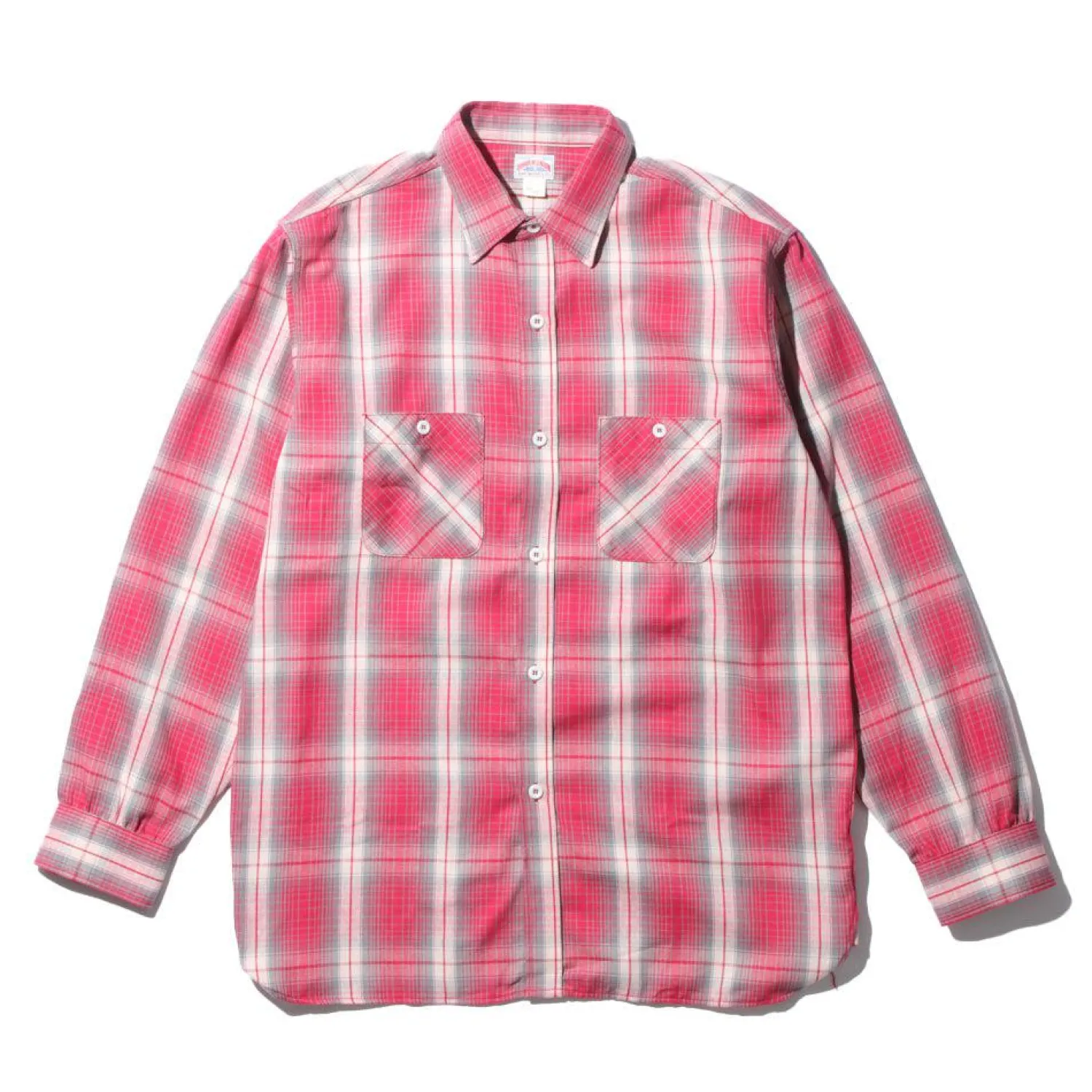 The Real McCoy's Shirts<8HU Ombre Check Summer Flannel Shirt Pink