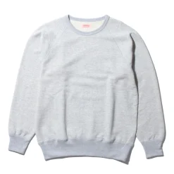 The Real McCoy's Sweatshirts & Hoodies<9.oz Loopwheel Raglan Sleeve Sweatshirt Ash Grey