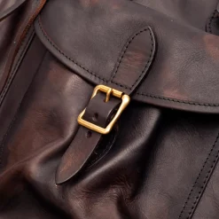 Vasco Vasco<Leather Army Rucksack Brown