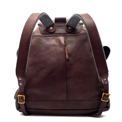 Vasco Vasco<Leather Army Rucksack Brown
