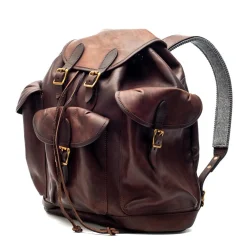Vasco Vasco<Leather Army Rucksack Brown