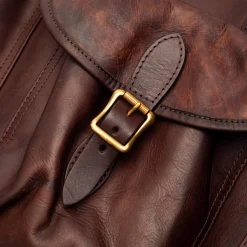 Vasco Vasco<Leather Army Rucksack Brown