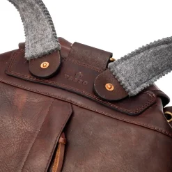 Vasco Vasco<Leather Army Rucksack Brown