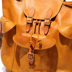 Vasco Vasco<Leather Army Rucksack Mustard Camel