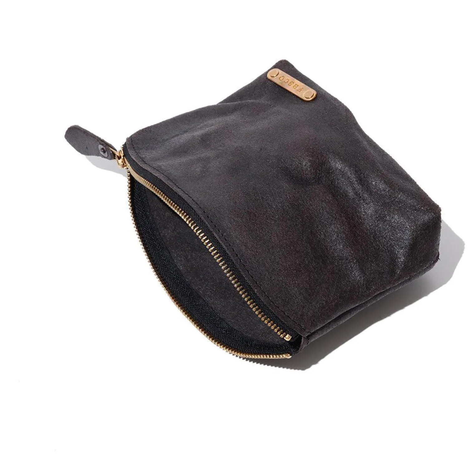 Vasco Vasco<Leather Travel Pouch Black Roughout