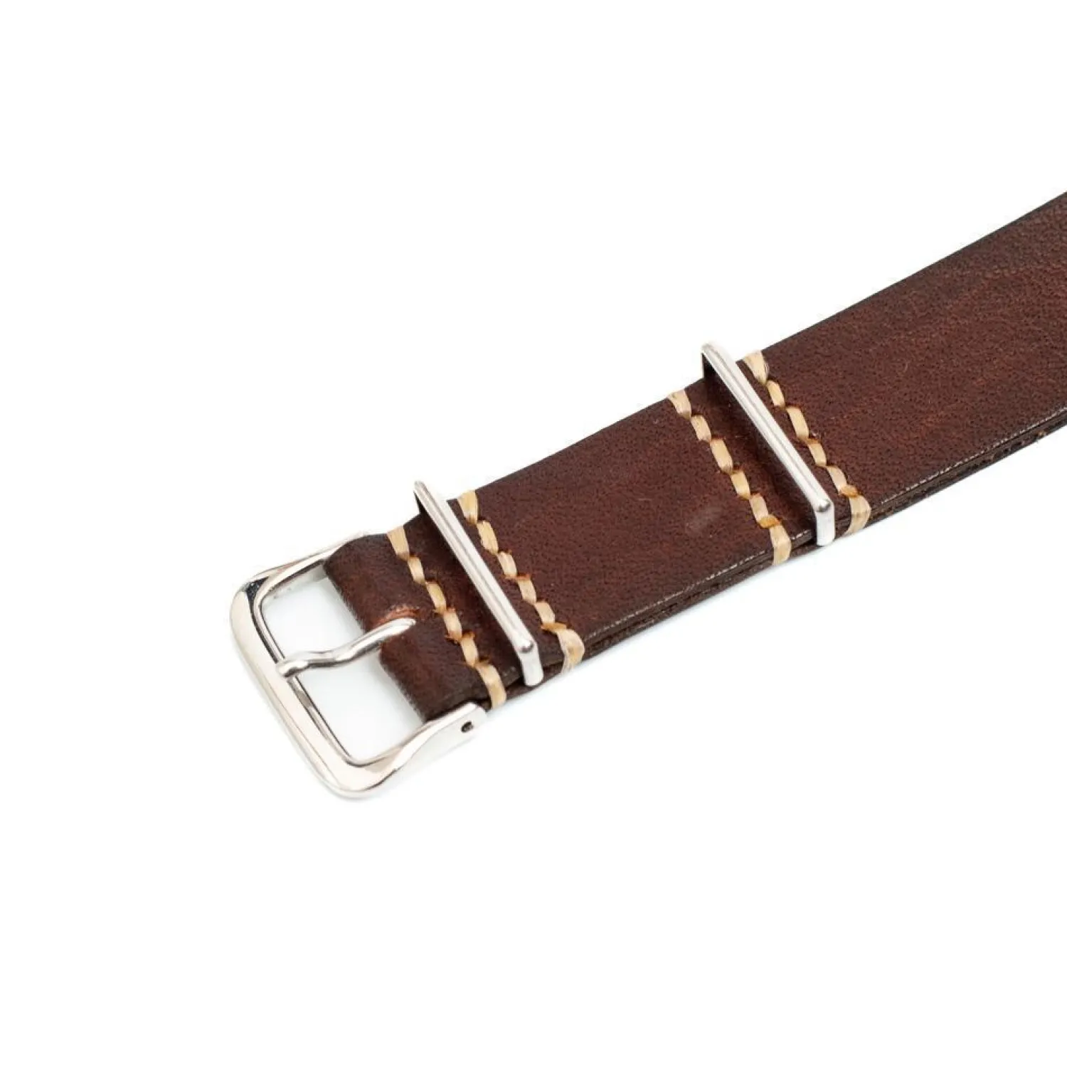 Vasco Vasco<VSCC-640G10 Leather NATO Watch Strap Brown