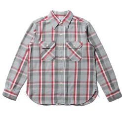 Warehouse & Co Shirts<Lot. 3104F Flannel Shirt Grey