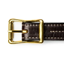 Yuketen Yuketen<1" Triple Stitch Belt Havana w/Natural Stitch