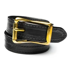 Yuketen Yuketen<1" Triple Stitch Belt Black w/Black Stitch