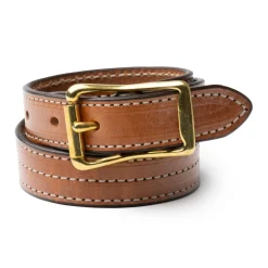 Yuketen Yuketen<1" Triple Stitch Belt Buck Brown w/Natural Stitch