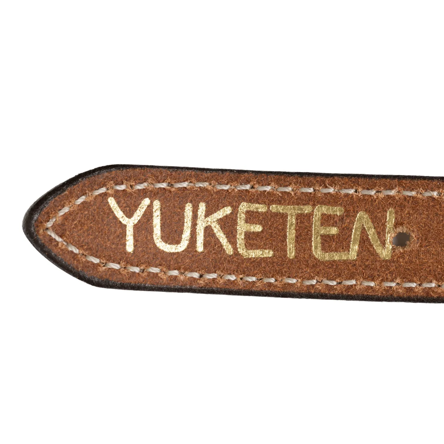 Yuketen Yuketen<1" Triple Stitch Belt Buck Brown w/Natural Stitch