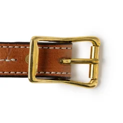 Yuketen Yuketen<1" Triple Stitch Belt Buck Brown w/Natural Stitch